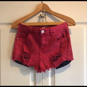 Red refuge shorts
